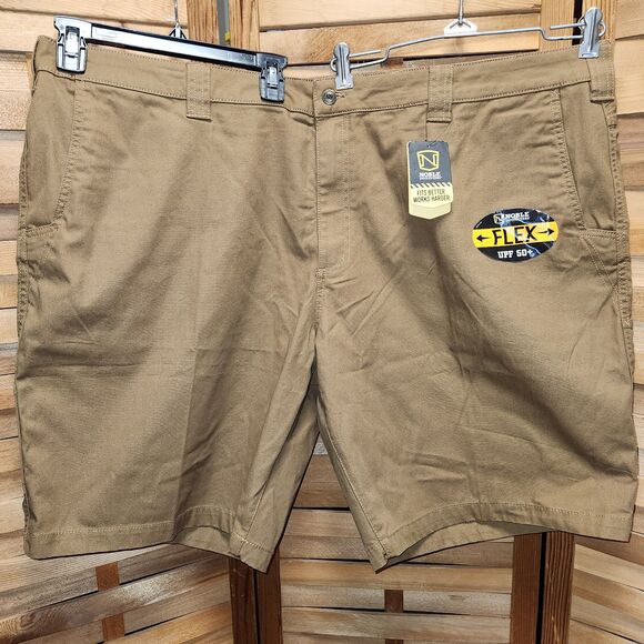 NWT Noble Outfitters Flex Canvas Carpenter Shorts Men 48 Tobacco Brown Cotton - Picture 6 of 7